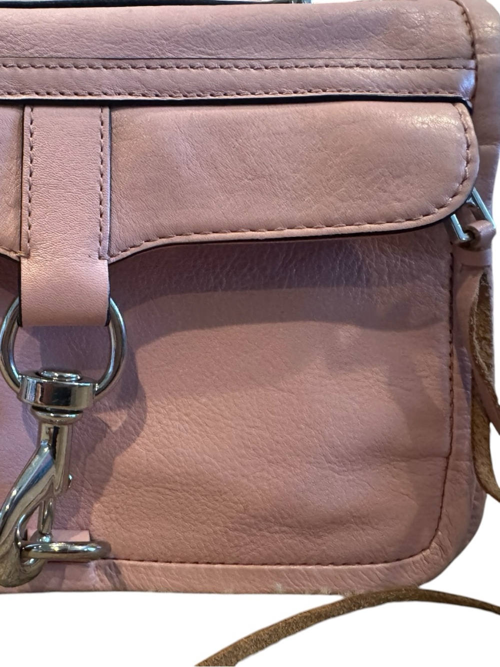 Rebecca Minkoff Blush Pink M.A.C Bowery Crossbody Leather Bag - Picture 6 of 11